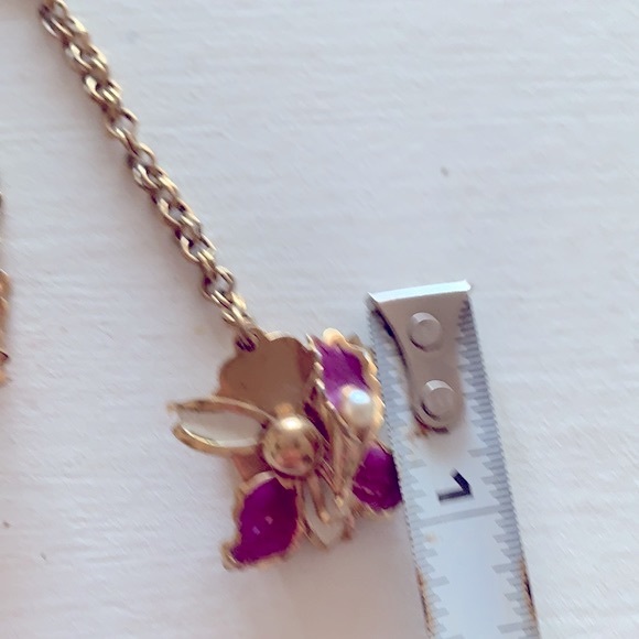 ORCHID FLOWER  SWEATER CLIPS VINTAGE - Picture 5 of 6